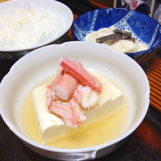 豆腐の蟹あんかけ